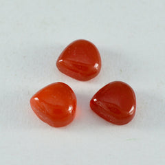 Riyogems 1PC Rode Onyx Cabochon 12x12 mm Hartvorm mooie kwaliteit losse steen