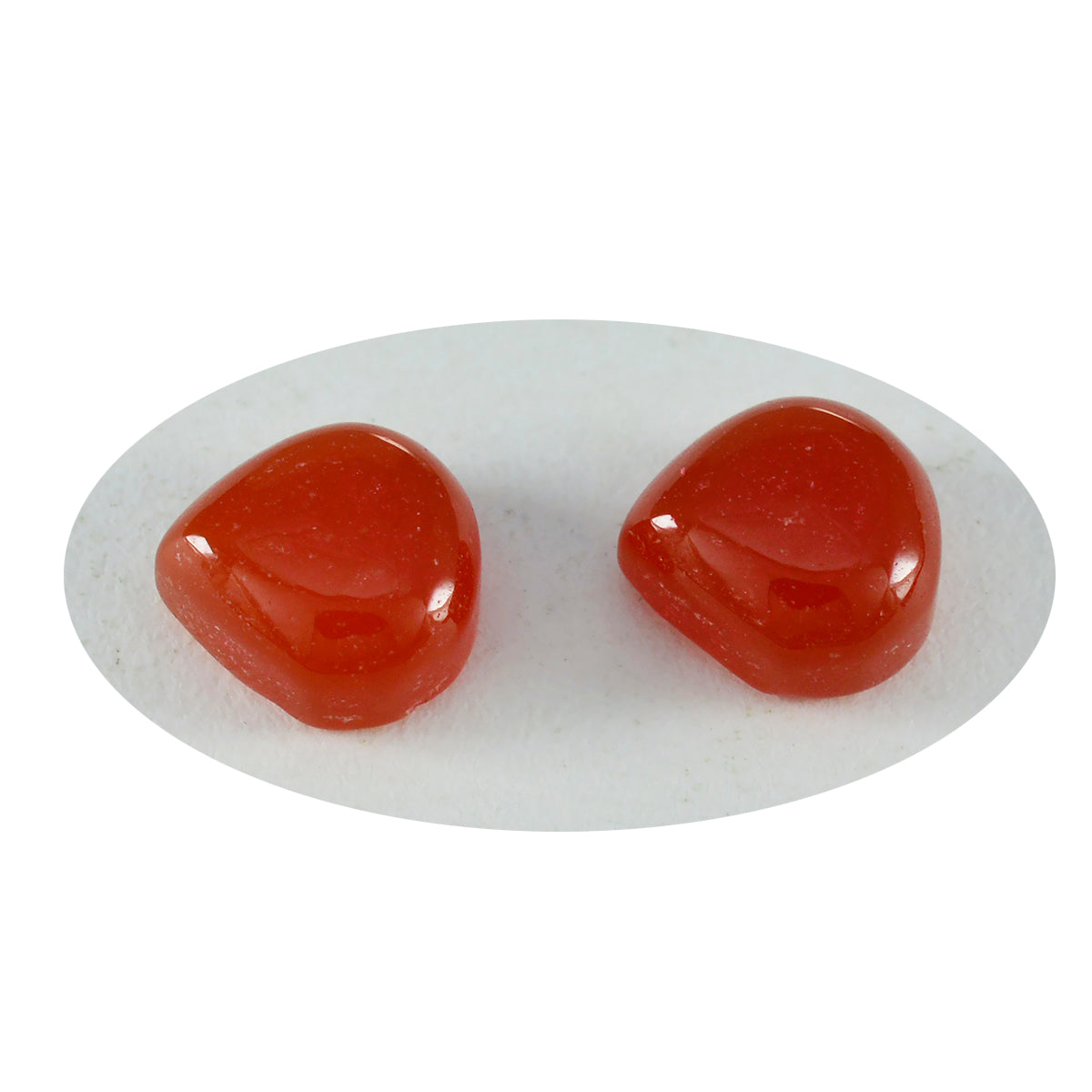 Riyogems 1PC Red Onyx Cabochon 13x13 mm Heart Shape astonishing Quality Loose Gemstone
