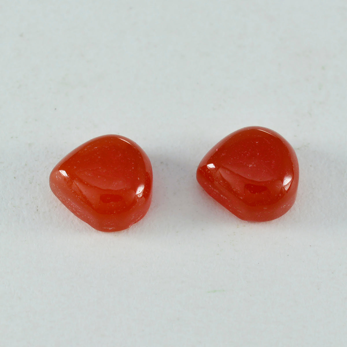 Riyogems 1 Stück roter Onyx-Cabochon, 13 x 13 mm, Herzform, erstaunlicher, loser Edelstein