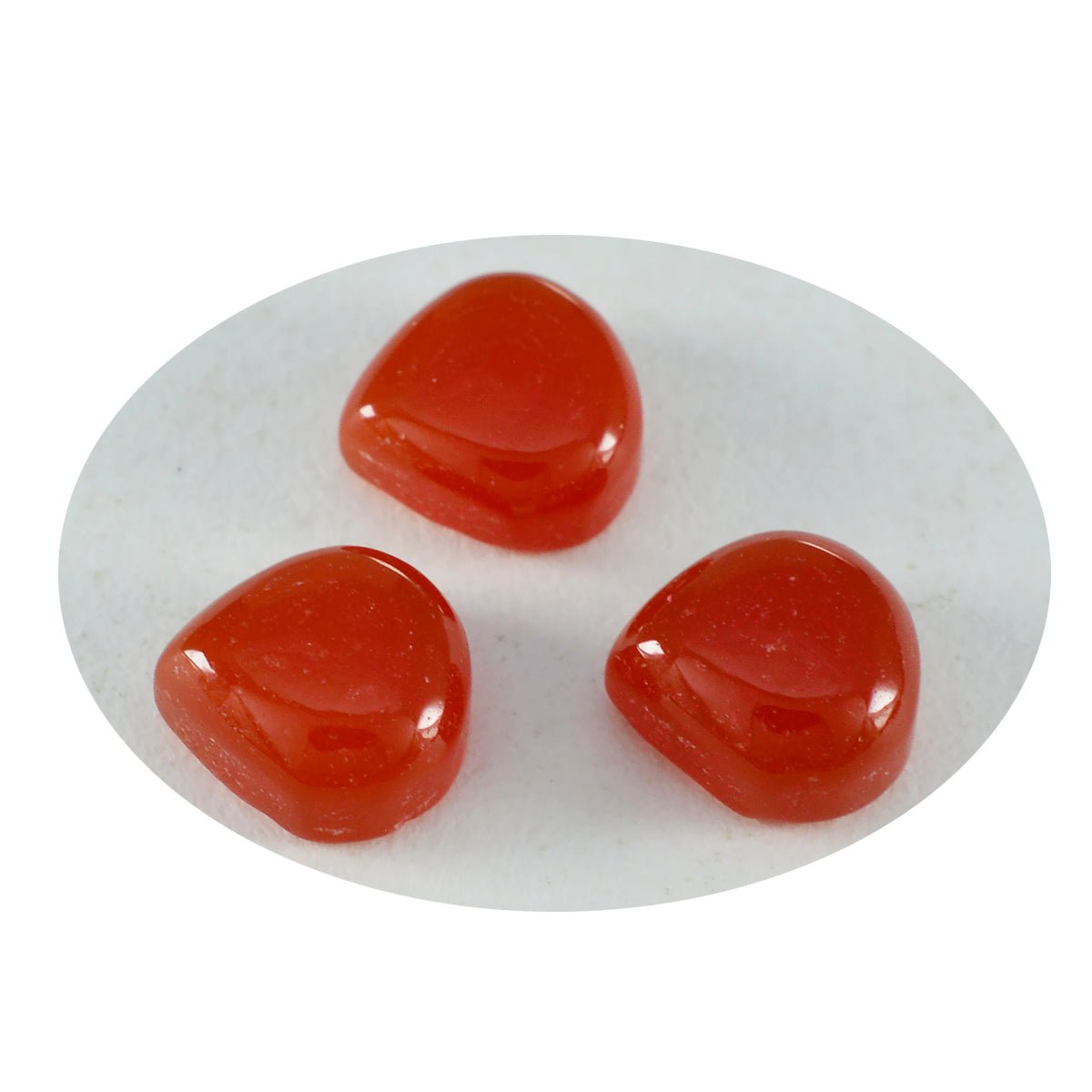 Riyogems, 1 pieza, cabujón de ónix rojo, 14x14mm, forma de corazón, preciosa gema de calidad