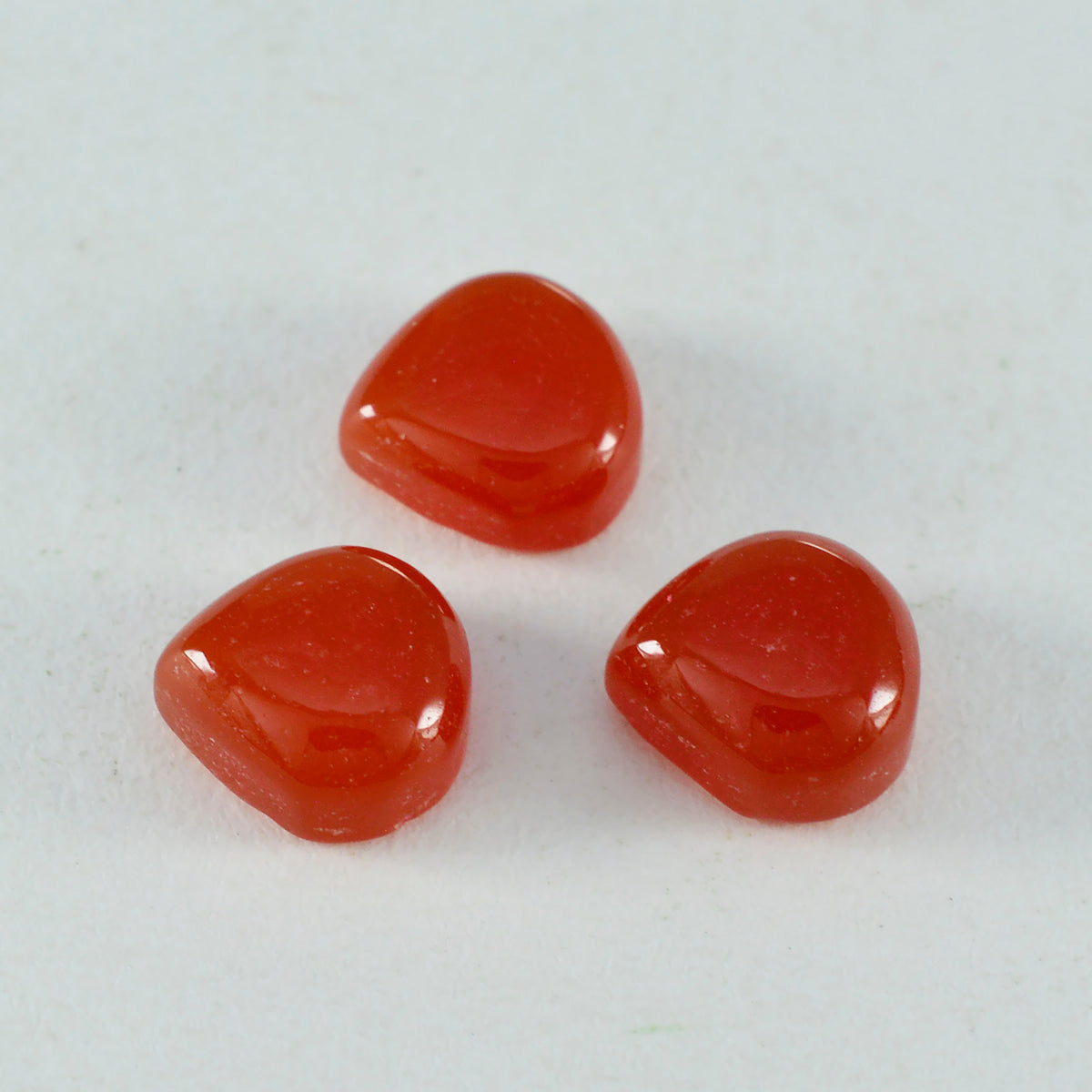 Riyogems, 1 pieza, cabujón de ónix rojo, 14x14mm, forma de corazón, preciosa gema de calidad