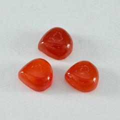Riyogems 1 Stück roter Onyx-Cabochon, 15 x 15 mm, Herzform, hübsche Qualitätsedelsteine