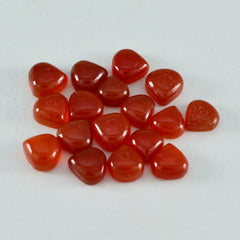 Riyogems 1 pieza cabujón de ónix rojo 6x6 mm forma de corazón gema de calidad atractiva