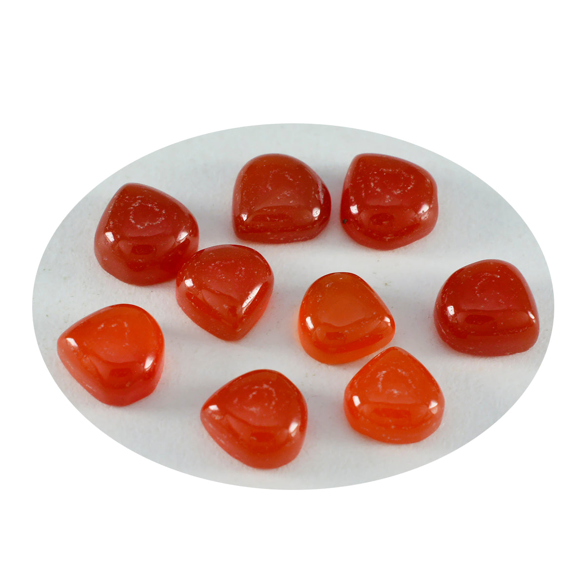 riyogems 1pc red onyx cabochon 8x8 mm heart shape handsome quality stone