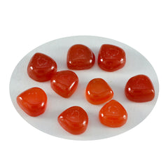 Riyogems 1PC Red Onyx Cabochon 8x8 mm Heart Shape handsome Quality Stone