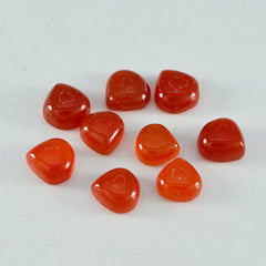 riyogems 1pc red onyx cabochon 8x8 mm heart shape handsome quality stone