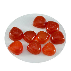 Riyogems 1PC Red Onyx Cabochon 9x9 mm Heart Shape good-looking Quality Gemstone