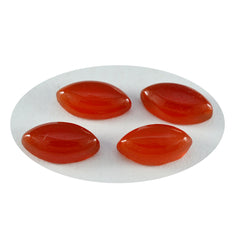 Riyogems 1pc cabochon onyx rouge 10x20mm forme marquise pierres précieuses de qualité beauté