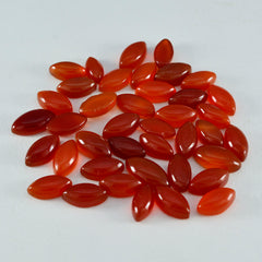 Riyogems, 1 pieza, cabujón de ónix rojo, 7x14mm, forma de marquesa, piedra suelta de calidad dulce