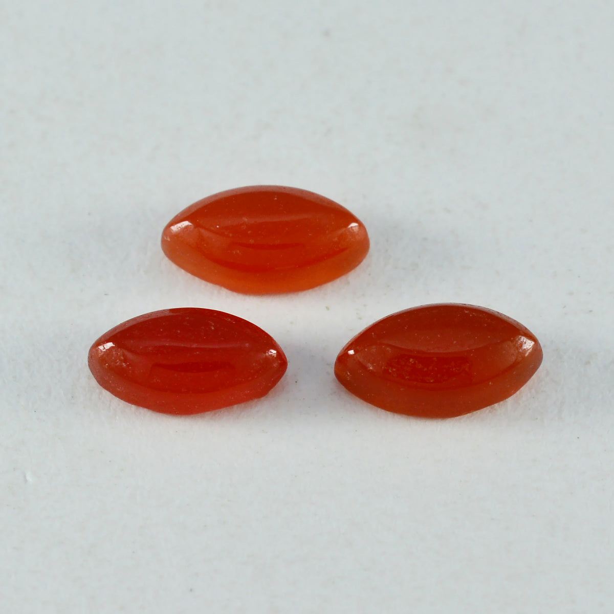 Riyogems 1 pieza cabujón de ónix rojo 9x18 mm forma marquesa gema de calidad increíble