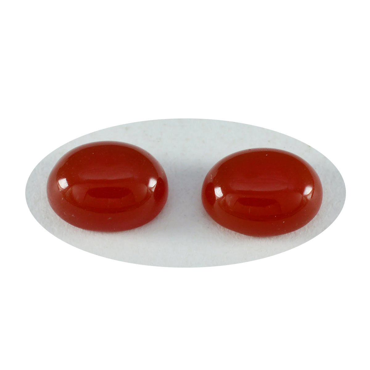 Riyogems 1 Stück roter Onyx-Cabochon, 10 x 14 mm, ovale Form, schöner Qualitäts-Edelstein