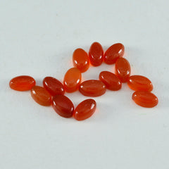 Riyogems 1PC Red Onyx Cabochon 3x5 mm Oval Shape cute Quality Gemstone
