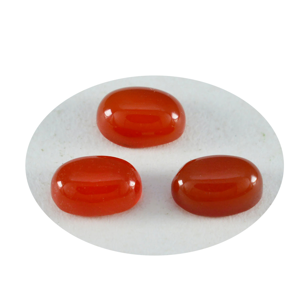 Riyogems 1PC Red Onyx Cabochon 6x8 mm Oval Shape AAA Quality Loose Stone