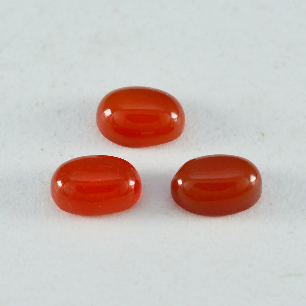 Riyogems 1PC Red Onyx Cabochon 6x8 mm Oval Shape AAA Quality Loose Stone