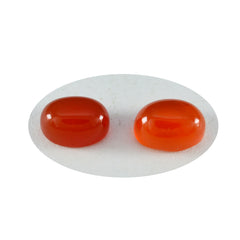 Riyogems 1PC Red Onyx Cabochon 9x11 mm Oval Shape A1 Quality Gems