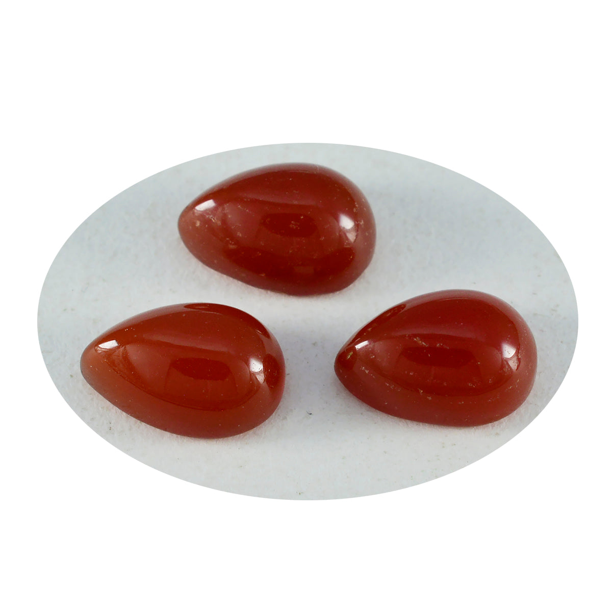 riyogems 1 cabochon di onice rosso 10x14 mm a forma di pera, pietra preziosa di ottima qualità