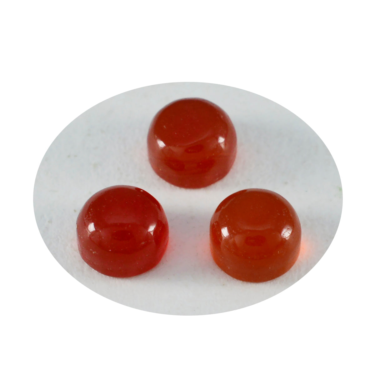 Riyogems, 1 pieza, cabujón de ónix rojo, 10x10mm, forma redonda, gema suelta de excelente calidad