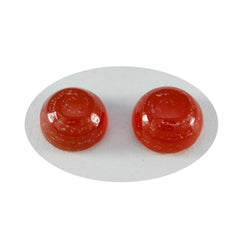 Riyogems, 1 pieza, cabujón de ónix rojo, 12x12mm, forma redonda, piedra suelta de calidad de belleza