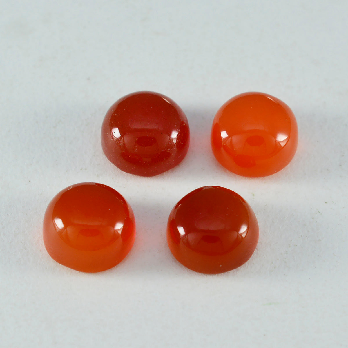 riyogems 1pc cabochon onyx rouge 14x14 mm forme ronde jolie gemme de qualité