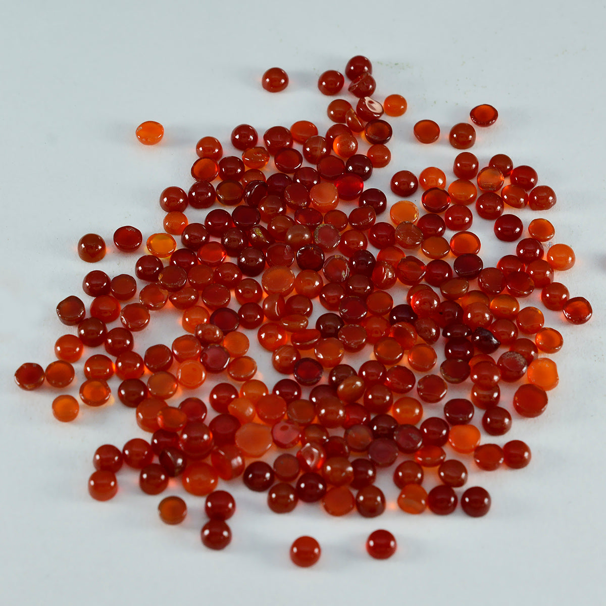 Riyogems 1pc cabochon onyx rouge 3x3mm forme ronde belle qualité pierres précieuses en vrac