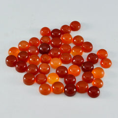 Riyogems 1PC Red Onyx Cabochon 5x5 mm Round Shape great Quality Loose Gemstone