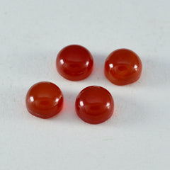 Riyogems 1PC Red Onyx Cabochon 6x6 mm Round Shape fantastic Quality Gem