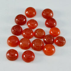 Riyogems 1PC Red Onyx Cabochon 7x7 mm Round Shape startling Quality Gems