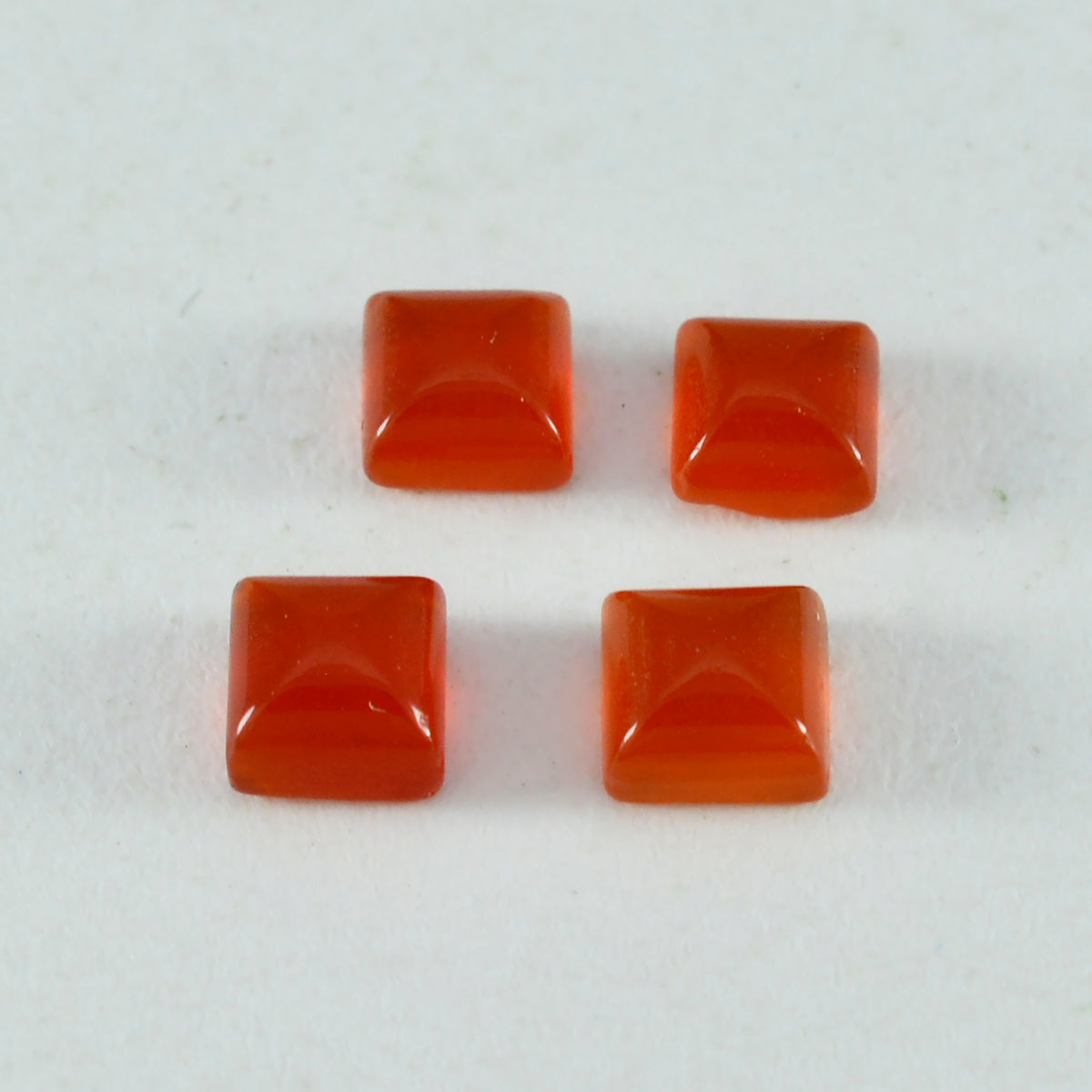 Riyogems 1pc cabochon onyx rouge 10x10 mm forme carrée gemme de belle qualité