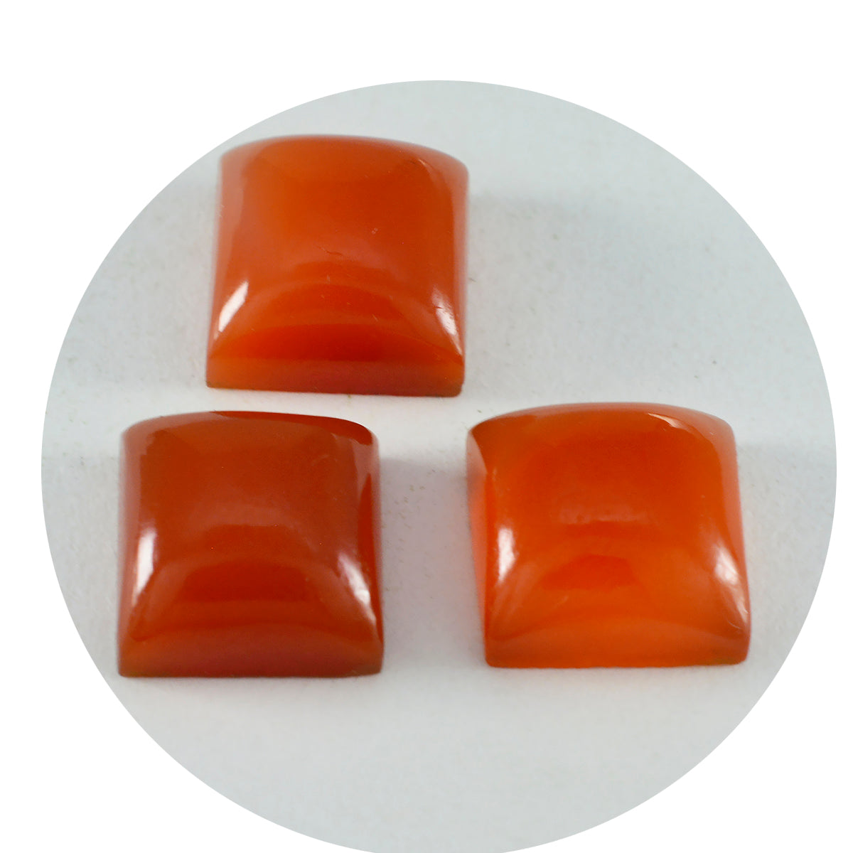 Riyogems 1 Stück roter Onyx-Cabochon, 12 x 12 mm, quadratische Form, attraktiver Qualitätsstein