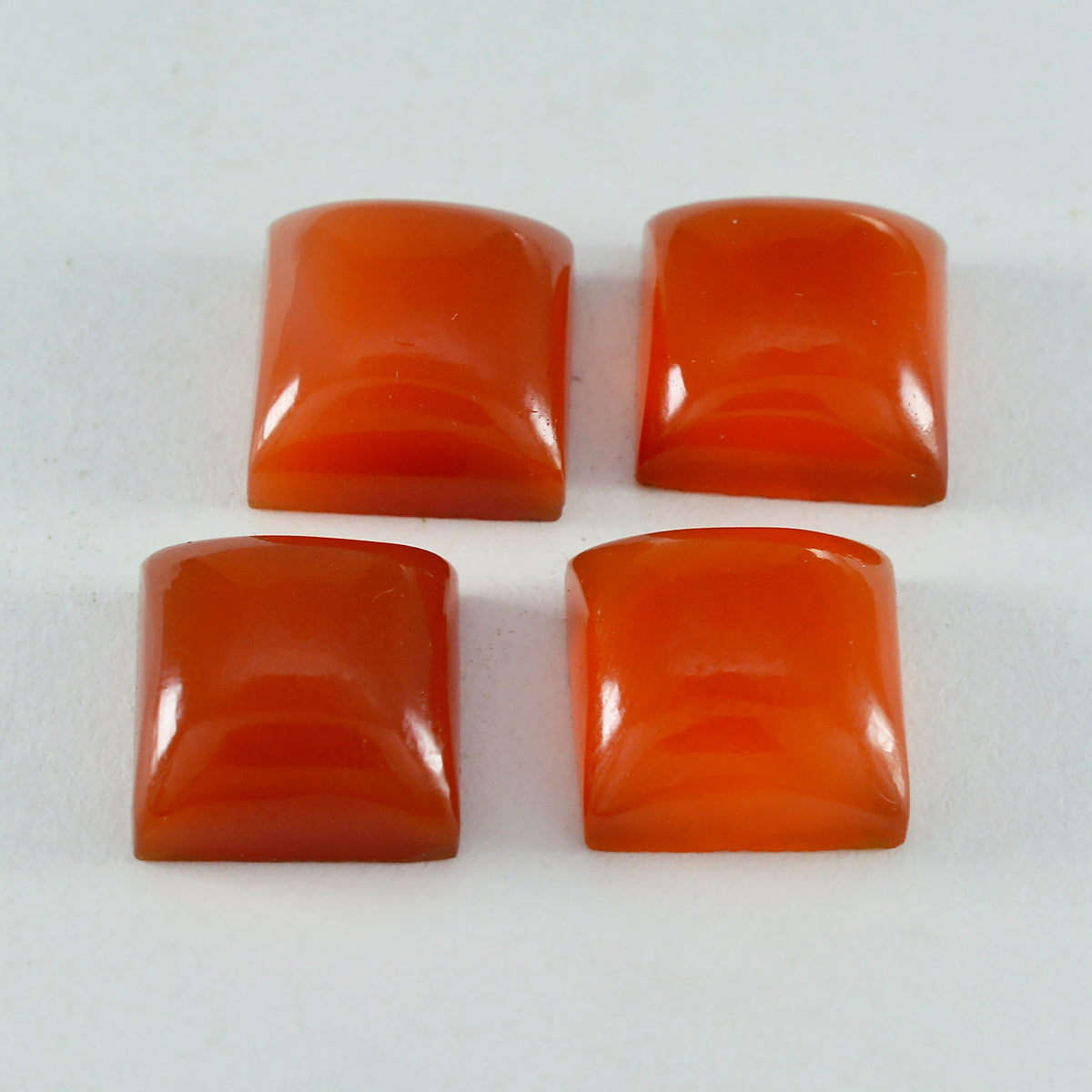 Riyogems 1 Stück roter Onyx-Cabochon, 13 x 13 mm, quadratische Form, hübscher Qualitäts-Edelstein