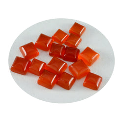 riyogems 1 cabochon d'onyx rouge 5x5 mm forme carrée pierre précieuse de qualité aaa