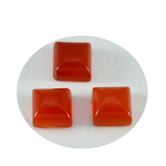 riyogems 1 st röd onyx cabochon 9x9 mm fyrkantig form av god kvalitet lös ädelsten