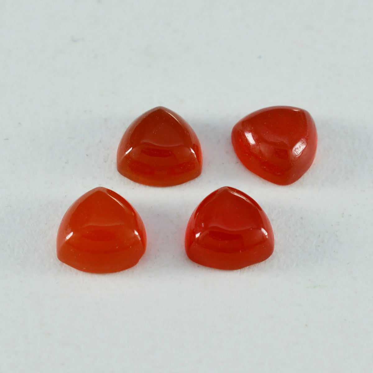 Riyogems 1pc cabochon onyx rouge 10x10mm forme trillion grande qualité pierre précieuse en vrac