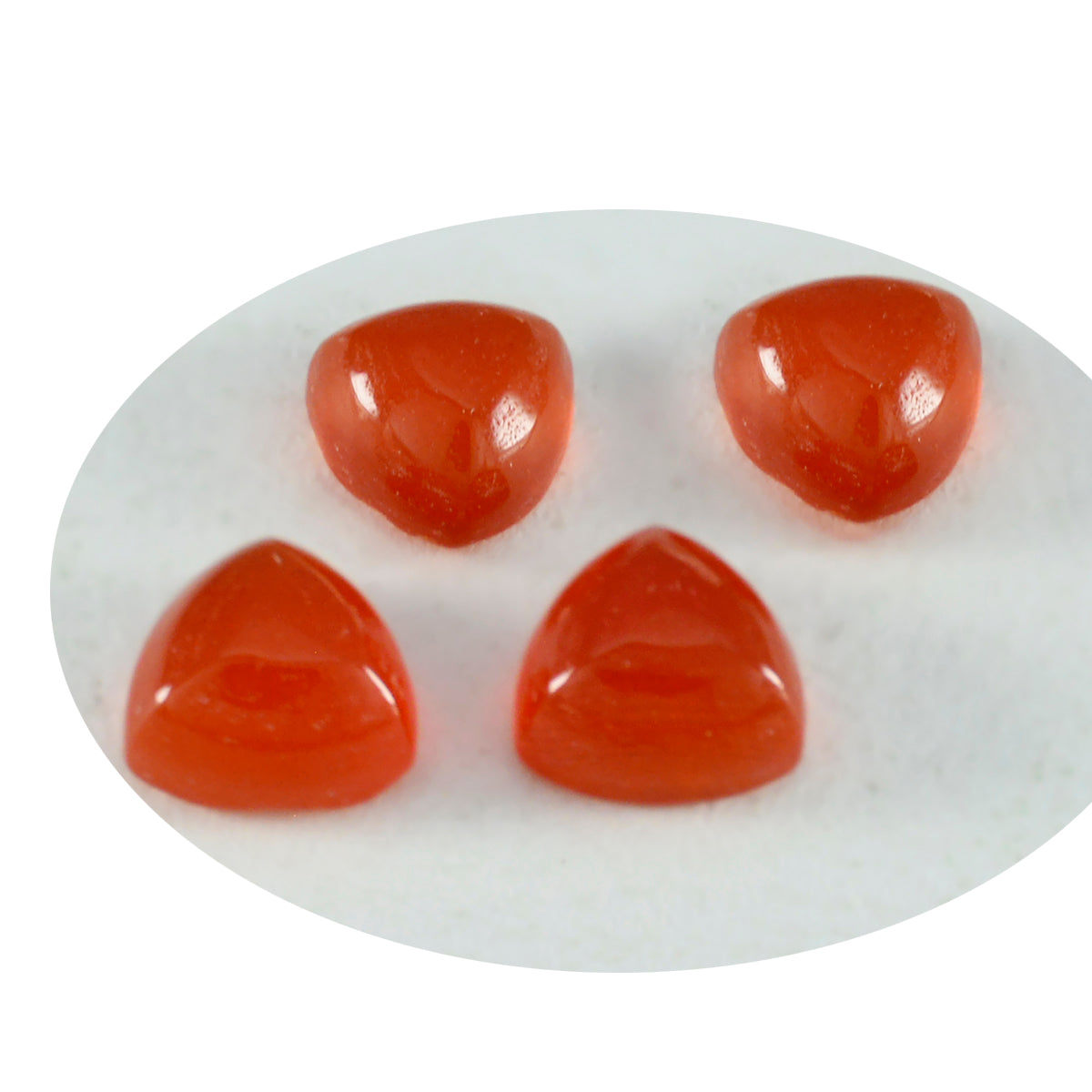 Riyogems 1PC Red Onyx Cabochon 11x11 mm Trillion Shape fantastic Quality Loose Gems