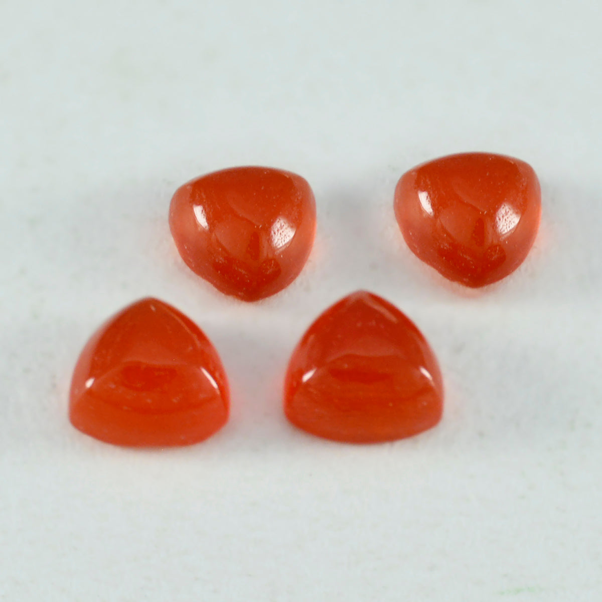 Riyogems 1 pieza cabujón de ónix rojo 11x11 mm forma de billón gemas sueltas de calidad fantástica