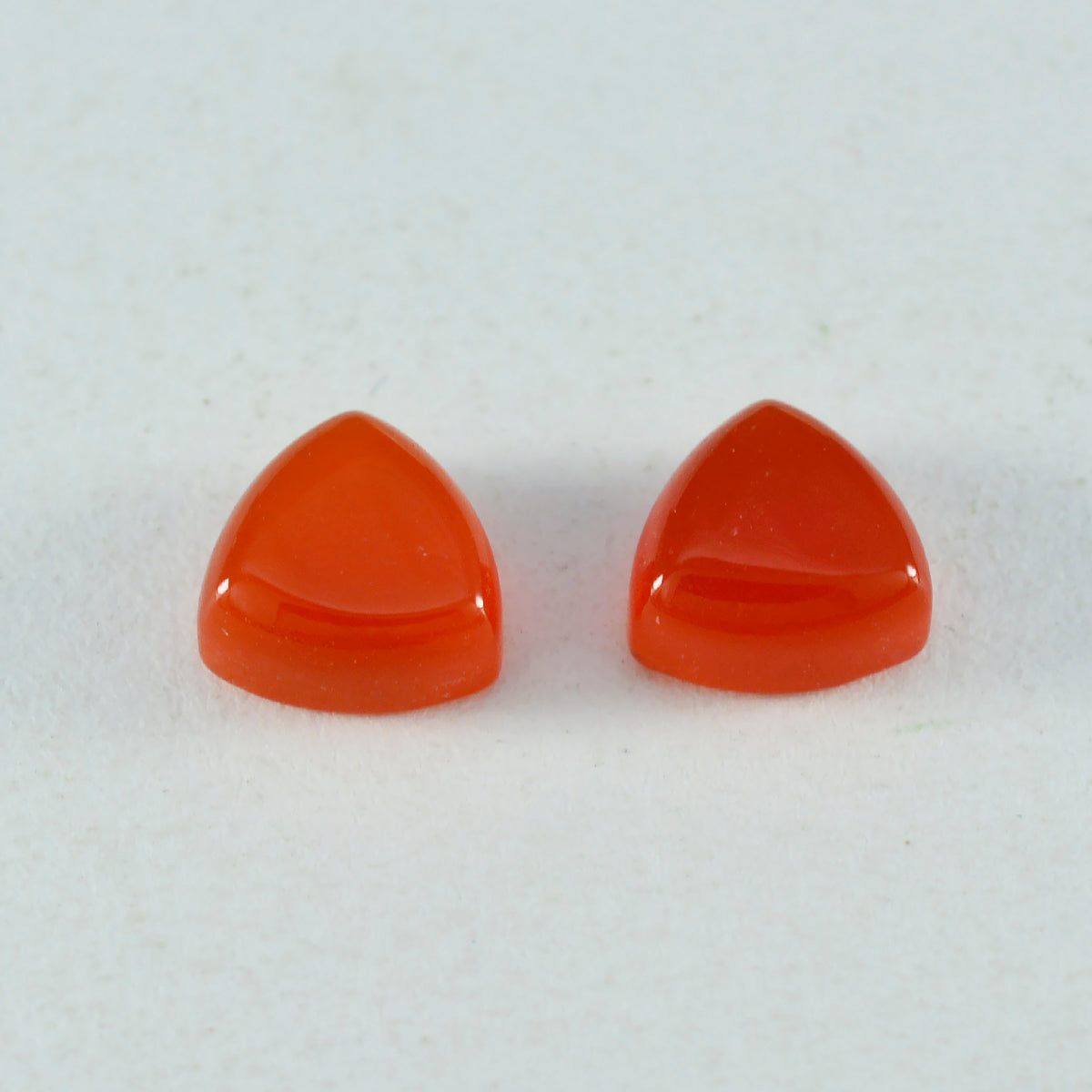 Riyogems 1PC Red Onyx Cabochon 12x12 mm Trillion Shape startling Quality Loose Stone
