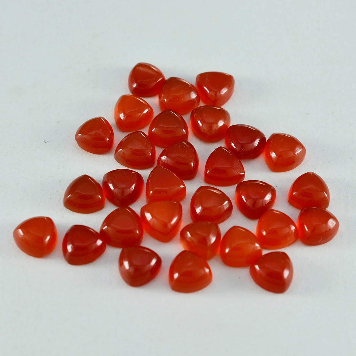 Riyogems 1 pieza cabujón de ónix rojo 4x4 mm forma de billón piedra suelta de buena calidad