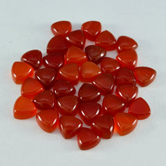 Riyogems 1 cabochon d'onyx rouge 9x9 mm en forme de billion de pierres précieuses de belle qualité