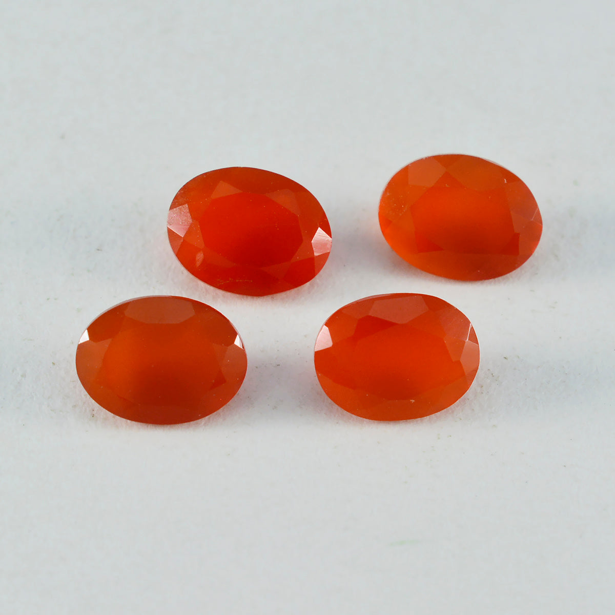 riyogems 1pc onyx rouge naturel facetté 10x12mm forme ovale pierre de grande qualité