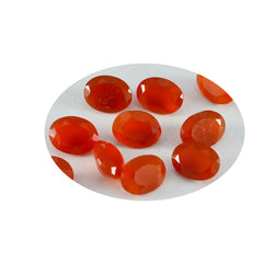 Riyogems 1PC echte rode onyx gefacetteerde 5x7 mm ovale vorm uitstekende kwaliteit losse edelstenen