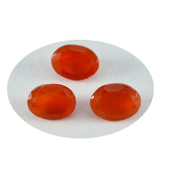 Riyogems 1 pièce véritable onyx rouge à facettes 8x10mm forme ovale belle pierre précieuse de qualité