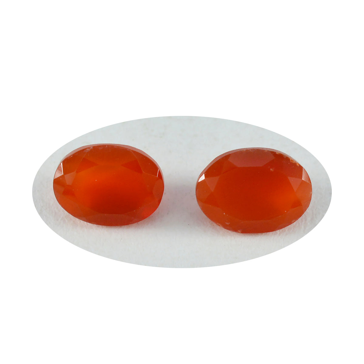 Riyogems 1 pièce d'onyx rouge véritable à facettes 9x11mm de forme ovale, belles pierres précieuses de qualité
