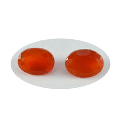 Riyogems 1 pièce d'onyx rouge véritable à facettes 9x11mm de forme ovale, belles pierres précieuses de qualité