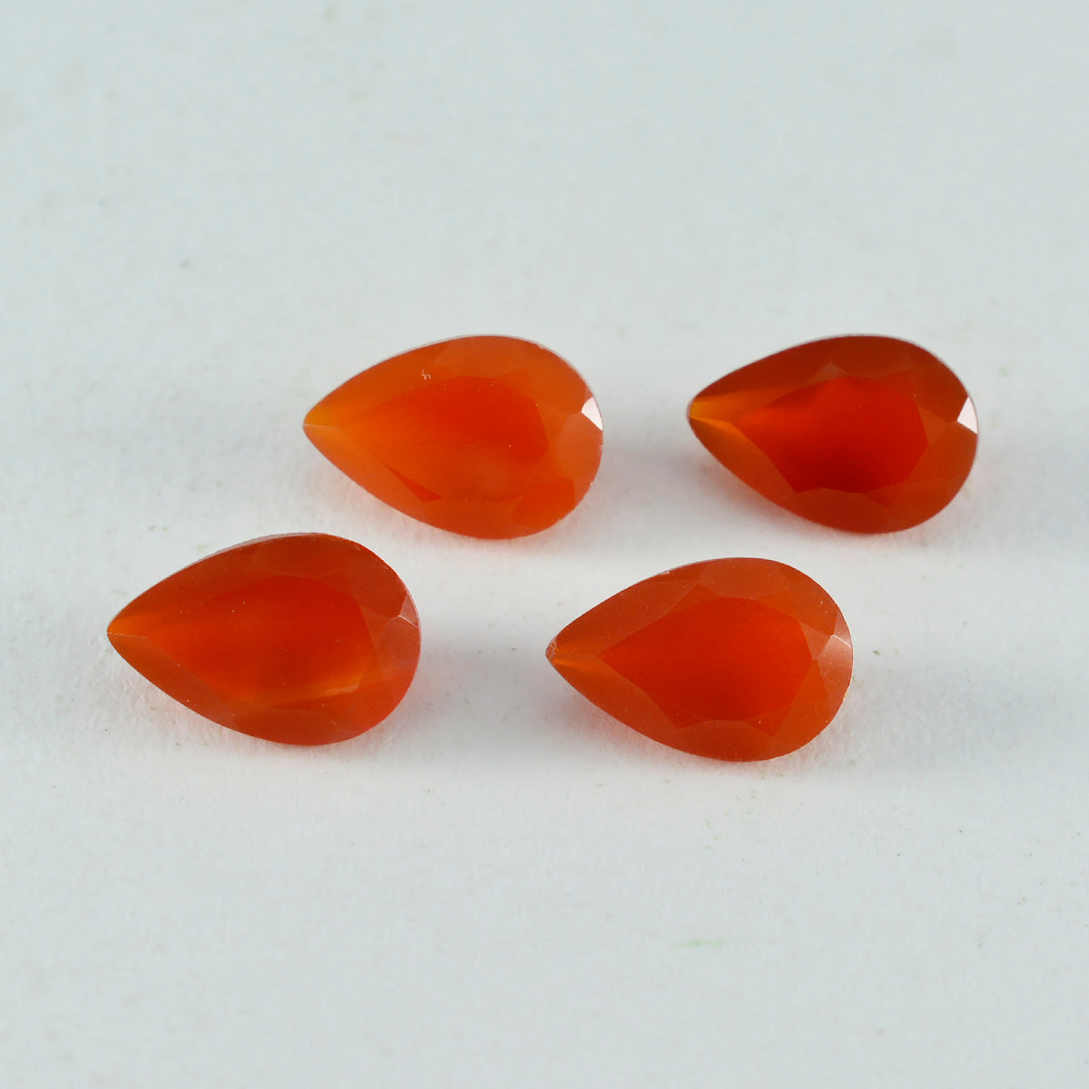 Riyogems 1PC Genuine Red Onyx Faceted 10x14 mm Pear Shape amazing Quality Stone