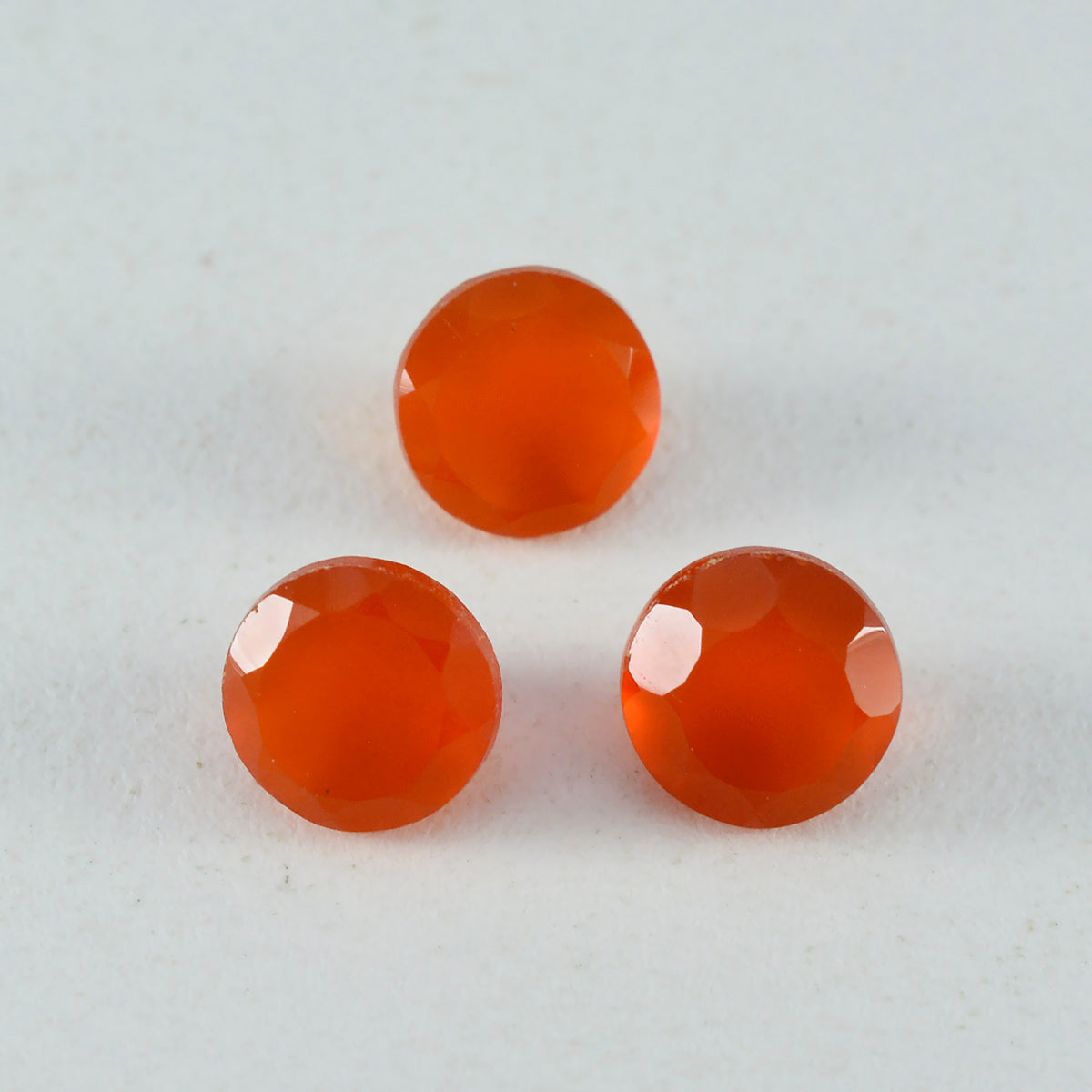 Riyogems 1PC Genuine Red Onyx Faceted 10x10 mm Round Shape Nice Quality Gemstone