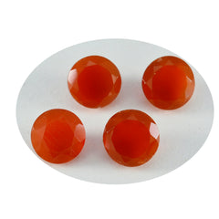 riyogems 1pc genuine red onyx faceted 13x13 mm round shape pretty quality loose stone