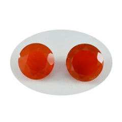 riyogems 1 st naturlig röd onyx fasetterad 14x14 mm rund form stilig kvalitet lös ädelsten