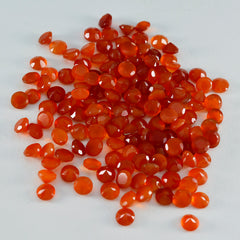 Riyogems 1PC Real Red Onyx Faceted 3x3 mm Round Shape A Quality Loose Gem