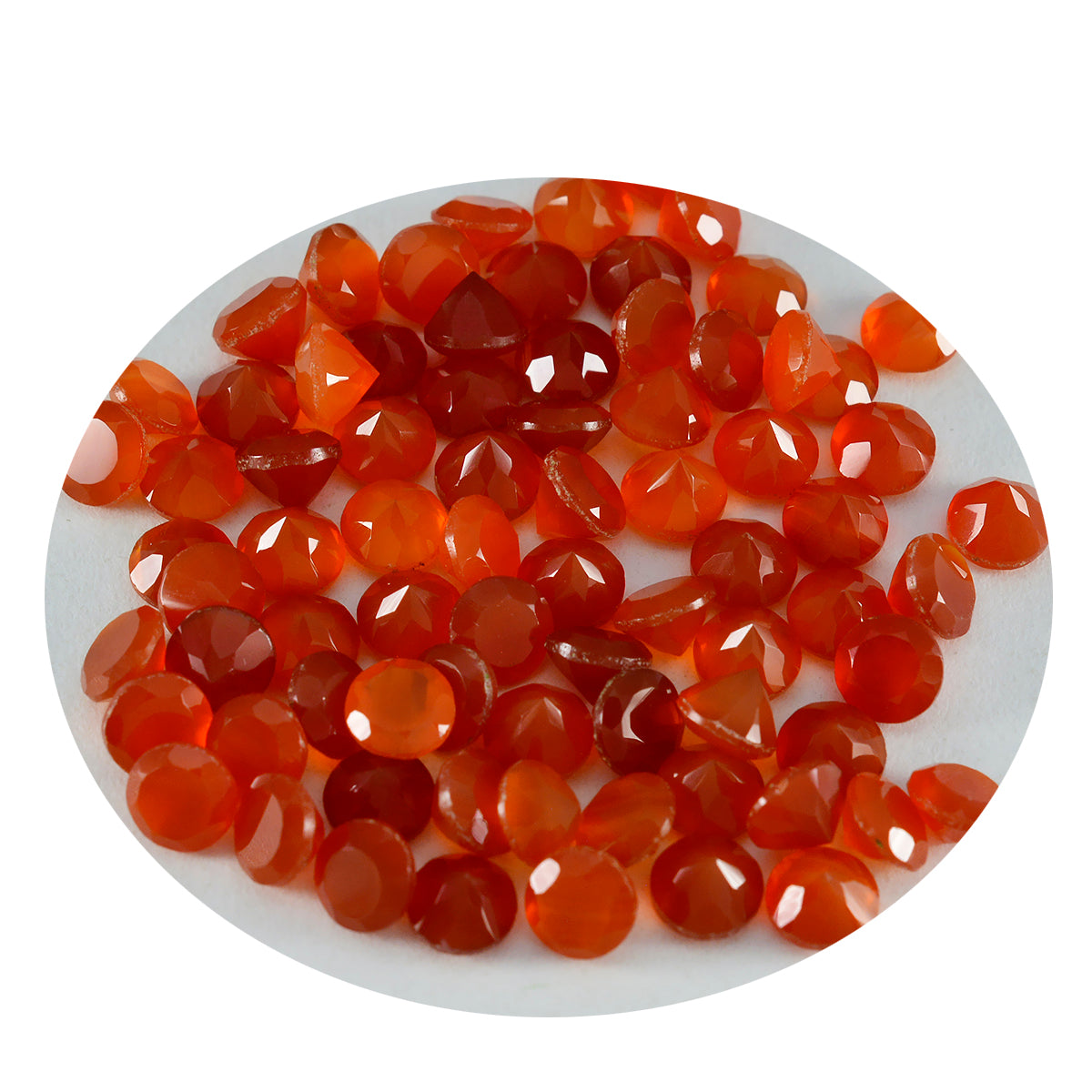 riyogems 1pc real red onyx faceted 6x6 mm round shape a quality loose gemstone