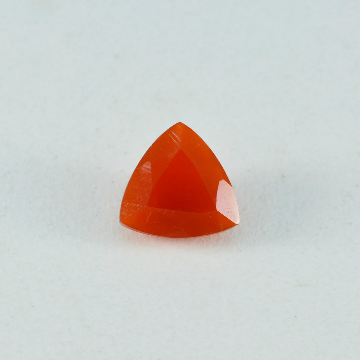 Riyogems, 1 pieza, ónix rojo auténtico facetado, 10x10mm, forma de billón, gema suelta de excelente calidad